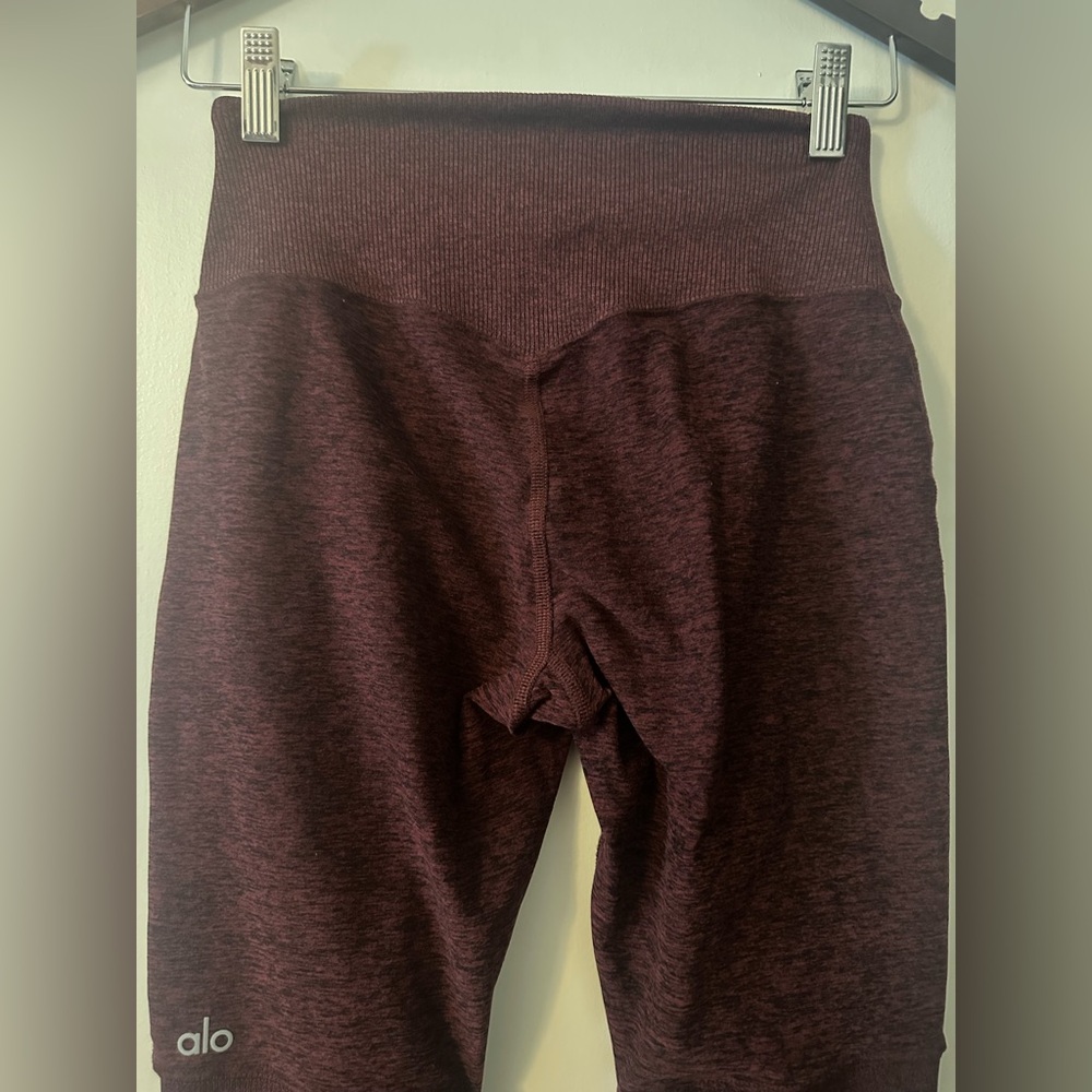 Alo Yoga Goddess Ruched Burgundy Leggings Womens Size S - Picture 4 of 7